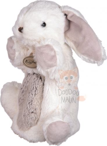  les flocons marionnette lapin blanc gris beige 